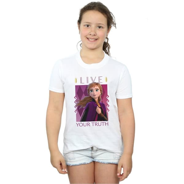 Disney Girls Frozen 2 Anna Live Your Truth T-shirt i bomull