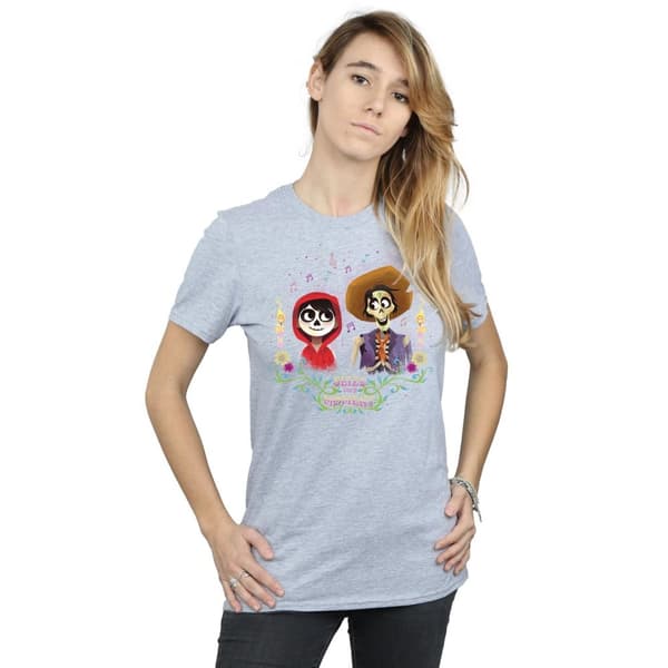 Disney Dam/Tjej Coco Miguel And Hector Boyfriend T-shirt i bomull
