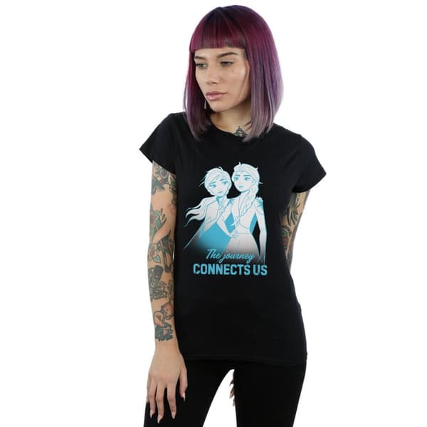 Disney Dam/Tjej Frozen 2 Elsa och Anna The Journey Connects Us T-shirt i bomull