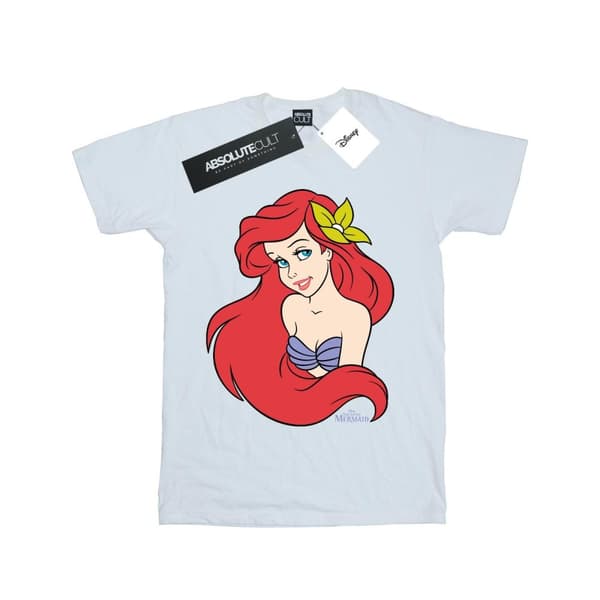 Disney Womens/Ladies The Little Mermaid Close Up Cotton Boyfriend T-Shirt