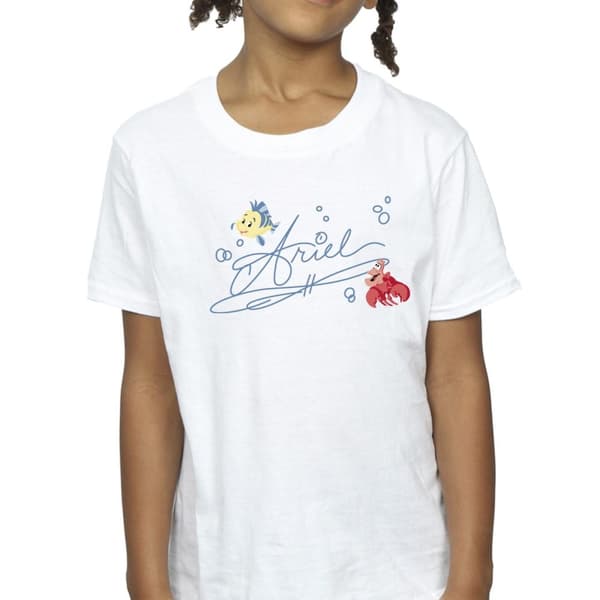 Disney Den lilla sjöjungfrun Ariel - T-shirt i bomull för flickor