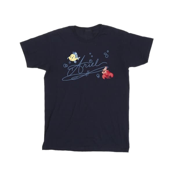 Disney Den lilla sjöjungfrun Ariel - T-shirt i bomull för flickor