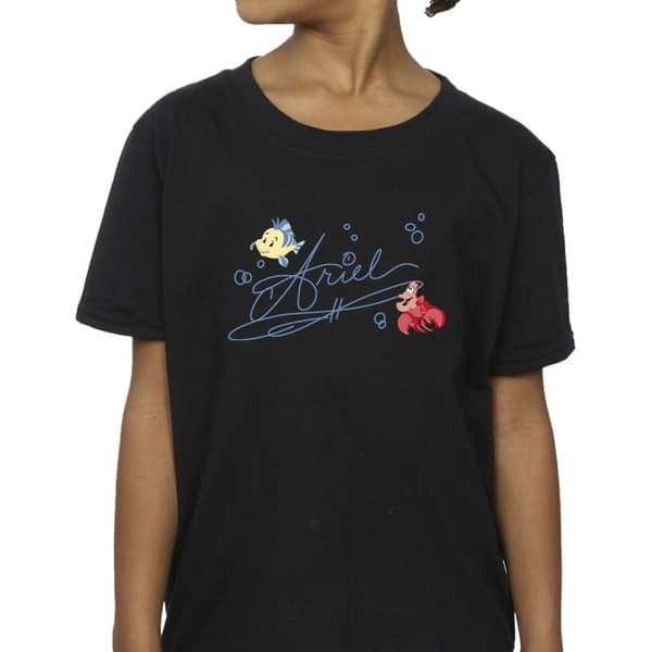 Disney Den lilla sjöjungfrun Ariel - T-shirt i bomull för flickor