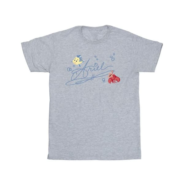 Disney Den lilla sjöjungfrun Ariel - T-shirt i bomull för flickor