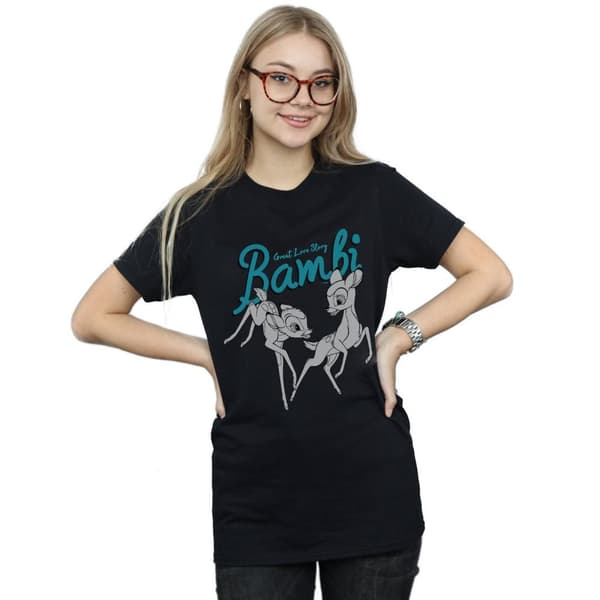 Disney Womens/Ladies Bambi Great Love Story Cotton Boyfriend T-Shirt