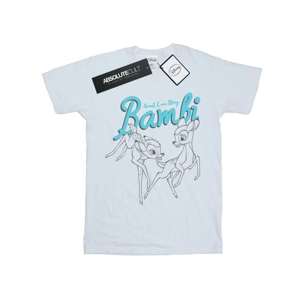 Disney Womens/Ladies Bambi Great Love Story Cotton Boyfriend T-Shirt