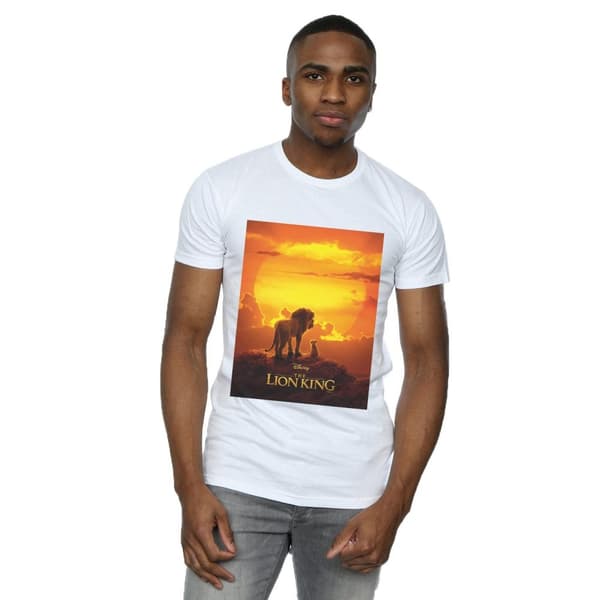 Disney Mens The Lion King Movie Sunset Poster T-Shirt