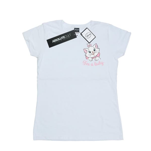 Disney Womens/Ladies Aristocats Marie I´m A Lady Breast Print Cotton T-Shirt