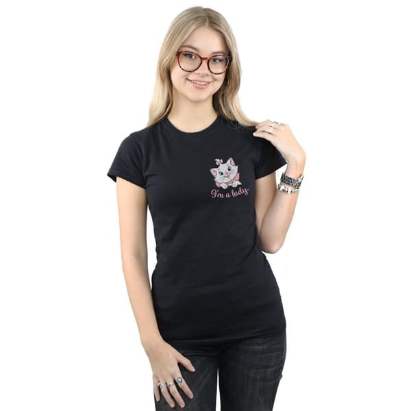 Disney Womens/Ladies Aristocats Marie I´m A Lady Breast Print Cotton T-Shirt