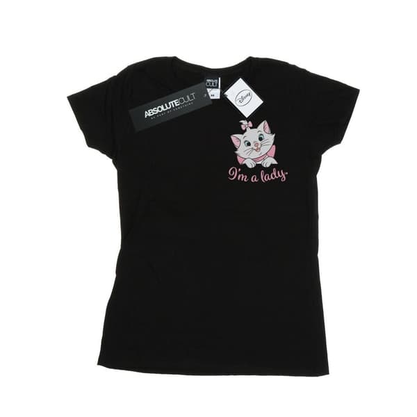 Disney Womens/Ladies Aristocats Marie I´m A Lady Breast Print Cotton T-Shirt