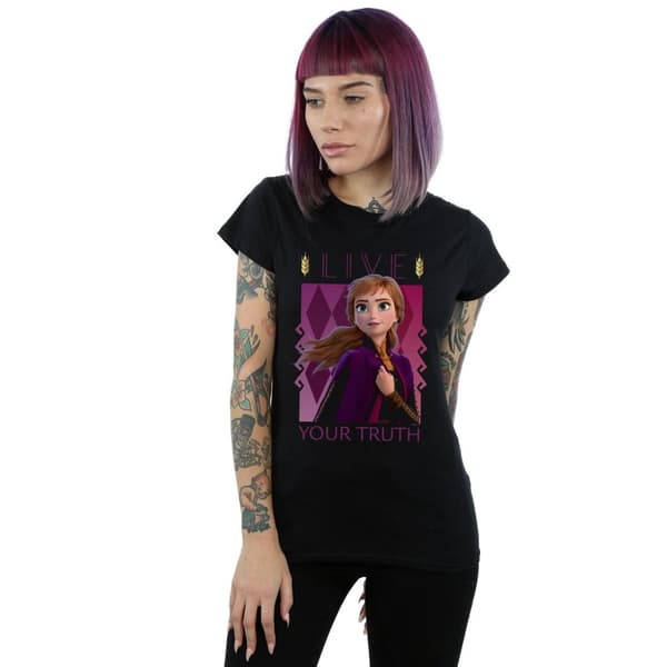 Disney Womens/Ladies Frozen 2 Anna Live Your Truth Cotton T-Shirt