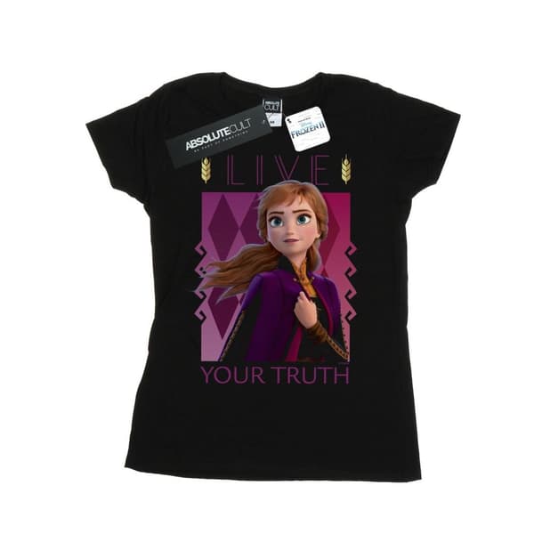 Disney Womens/Ladies Frozen 2 Anna Live Your Truth Cotton T-Shirt