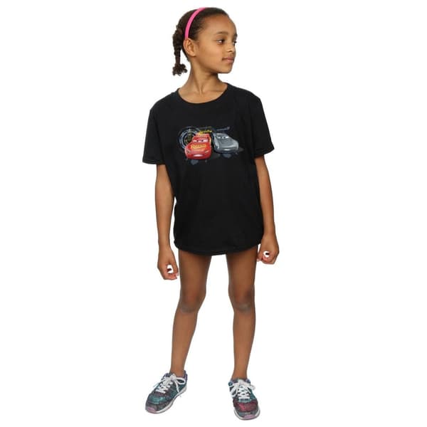 Disney Girls Cars Lightning Vs Storm Cotton T-Shirt