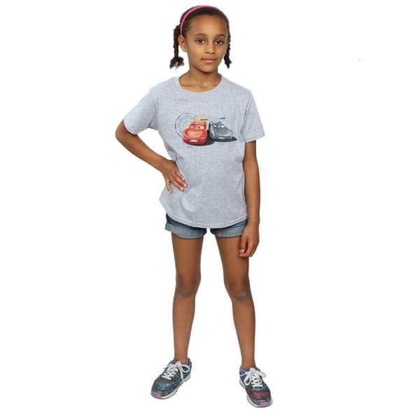 Disney Girls Cars Lightning Vs Storm Cotton T-Shirt