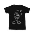 Miniatyrbillede 1 af 3: Looney Tunes Womens/Ladies Tweety Pie Outline Cotton Boyfriend T-Shirt