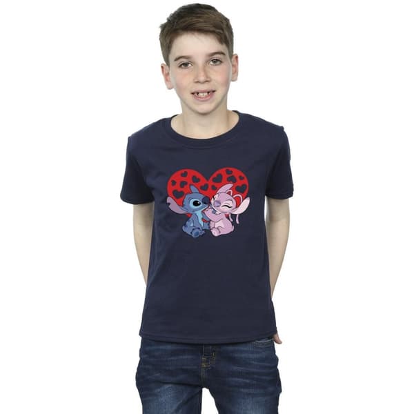 Disney Boys Lilo & Stitch Hearts T-Shirt