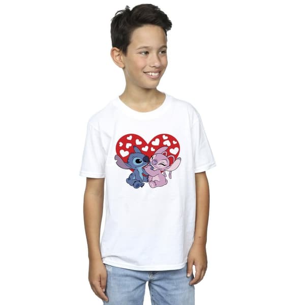 Disney Boys Lilo & Stitch Hearts T-Shirt