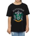 Miniatyrbillede 3 af 5: Harry Potter Girls Slytherin Crest Cotton T-Shirt
