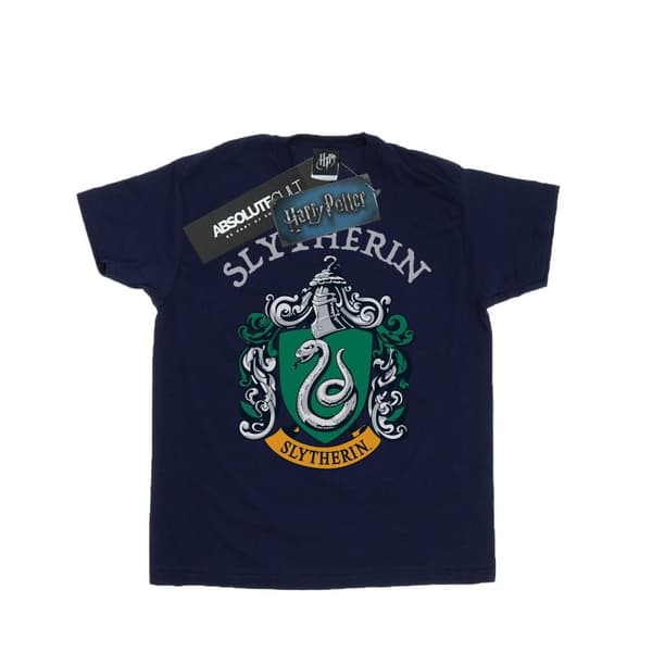 Harry Potter Girls Slytherin Crest Cotton T-Shirt