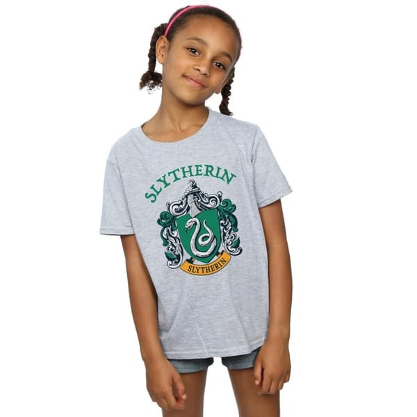 Harry Potter Girls Slytherin Crest Cotton T-Shirt