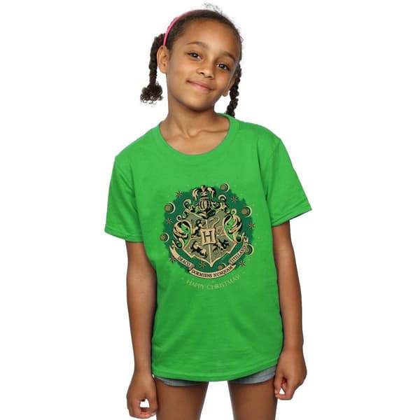 Harry Potter T-shirt i bomull med julkrans för flickor