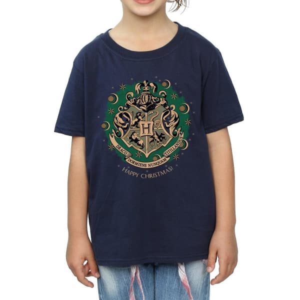 Harry Potter T-shirt i bomull med julkrans för flickor