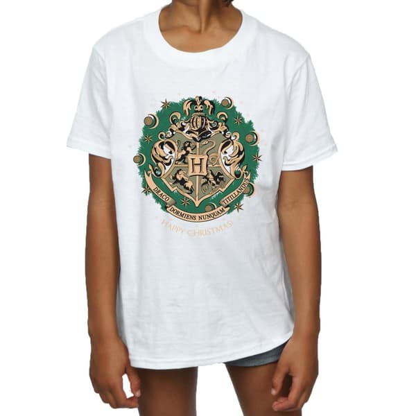 Harry Potter T-shirt i bomull med julkrans för flickor