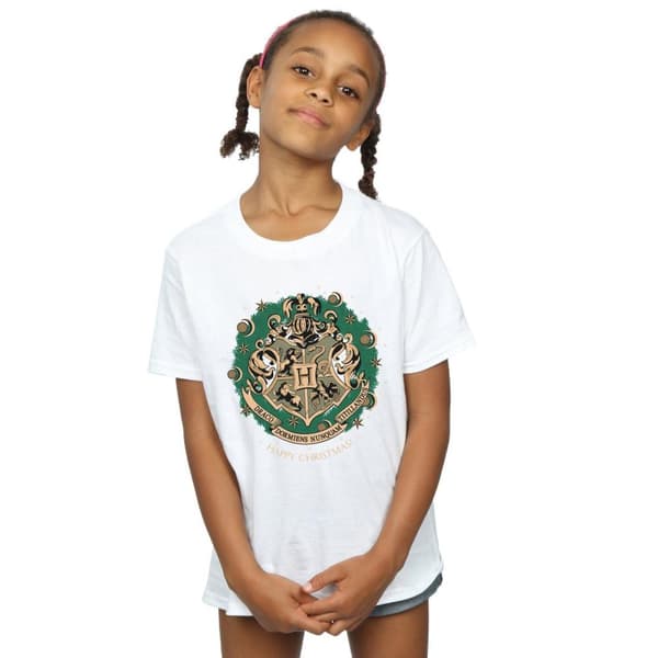 Harry Potter T-shirt i bomull med julkrans för flickor