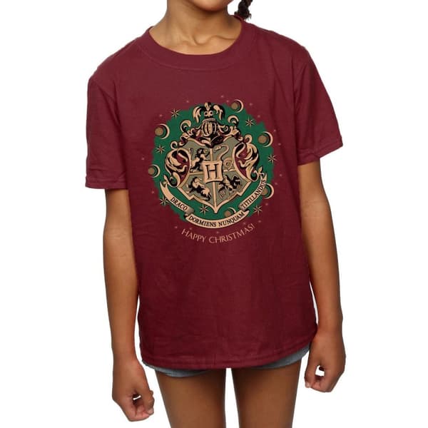 Harry Potter T-shirt i bomull med julkrans för flickor