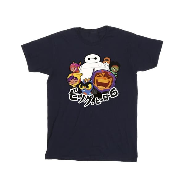 Disney Girls Big Hero 6 Baymax Group Manga Cotton T-Shirt