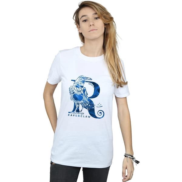 Harry Potter Womens/Ladies Ravenclaw Raven Cotton Boyfriend T-Shirt