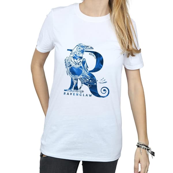 Harry Potter Womens/Ladies Ravenclaw Raven Cotton Boyfriend T-Shirt