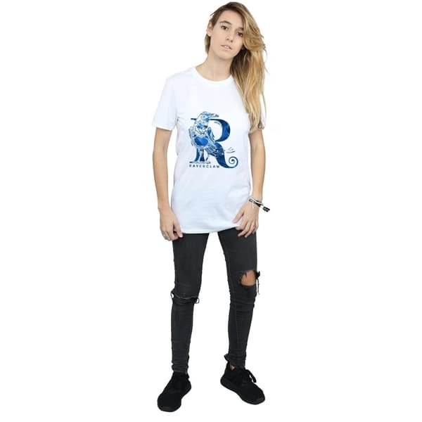 Harry Potter Womens/Ladies Ravenclaw Raven Cotton Boyfriend T-Shirt