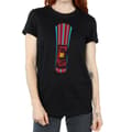 Miniatyrbillede 3 af 5: Disney Womens/Ladies Cars Lightning McQueen Stripes Cotton Boyfriend T-Shirt