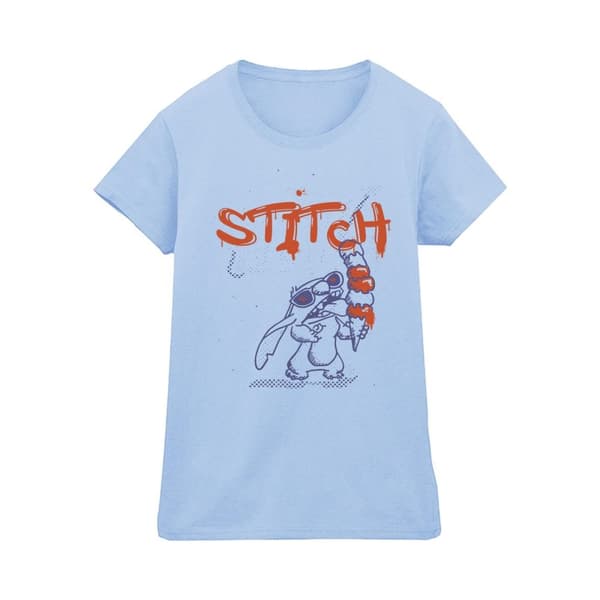 Disney Womens/Ladies Lilo & Stitch Ice Creams Cotton T-Shirt