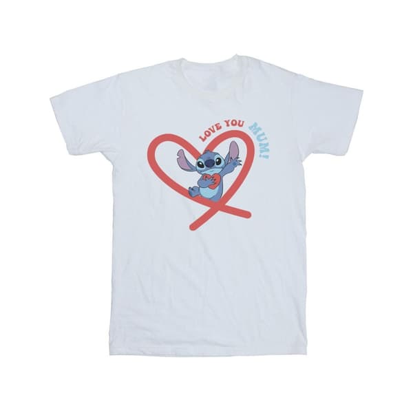 Disney Mens Lilo & Stitch Love You Mum T-Shirt