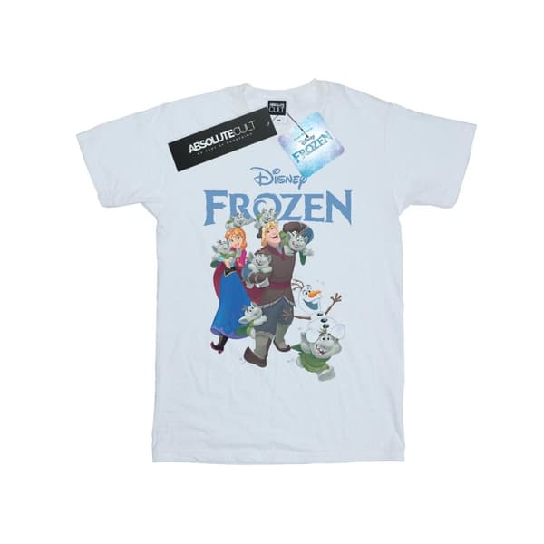 Disney Girls Frozen Happy Trolls Cotton T-Shirt