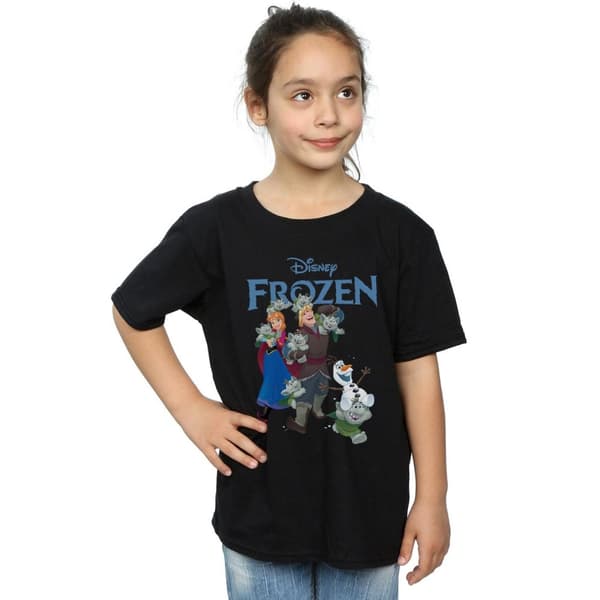 Disney Girls Frozen Happy Trolls Cotton T-Shirt