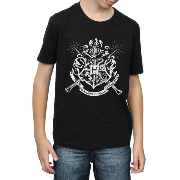 Harry Potter Boys Hogwarts Badge Wands T-Shirt
