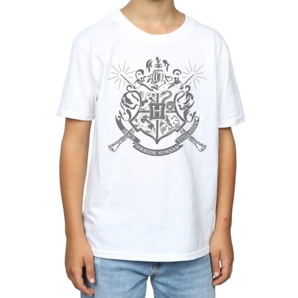 Harry Potter Boys Hogwarts Badge Wands T-Shirt