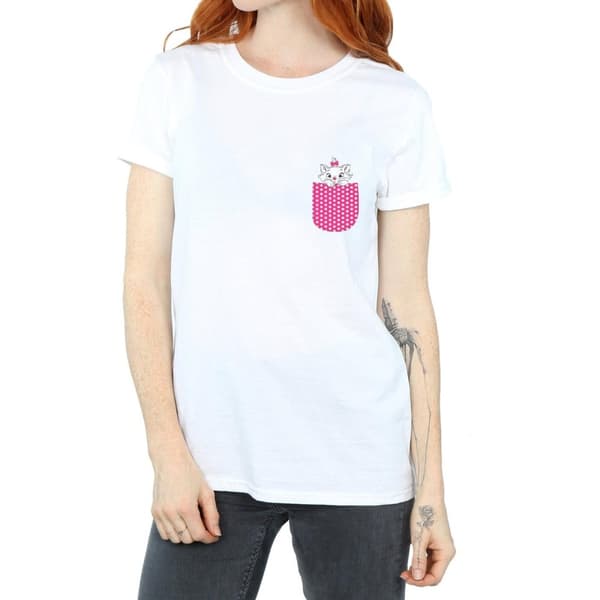 Disney Womens/Ladies Aristocats Marie Chest Cotton Boyfriend T-Shirt