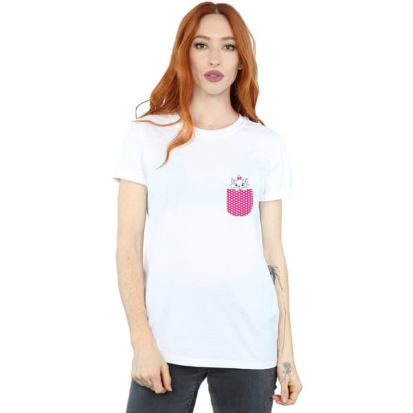 Disney Womens/Ladies Aristocats Marie Chest Cotton Boyfriend T-Shirt