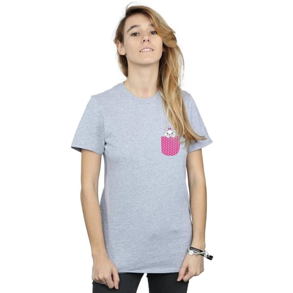 Disney Womens/Ladies Aristocats Marie Chest Cotton Boyfriend T-Shirt
