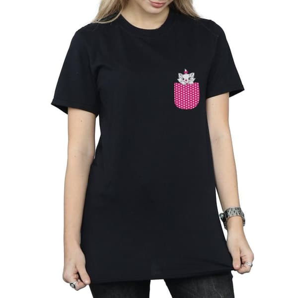 Disney Womens/Ladies Aristocats Marie Chest Cotton Boyfriend T-Shirt