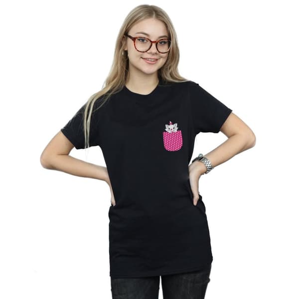 Disney Womens/Ladies Aristocats Marie Chest Cotton Boyfriend T-Shirt