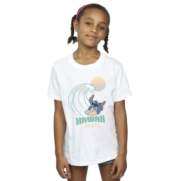 Disney Girls Lilo And Stitch Hawaii Cotton T-Shirt