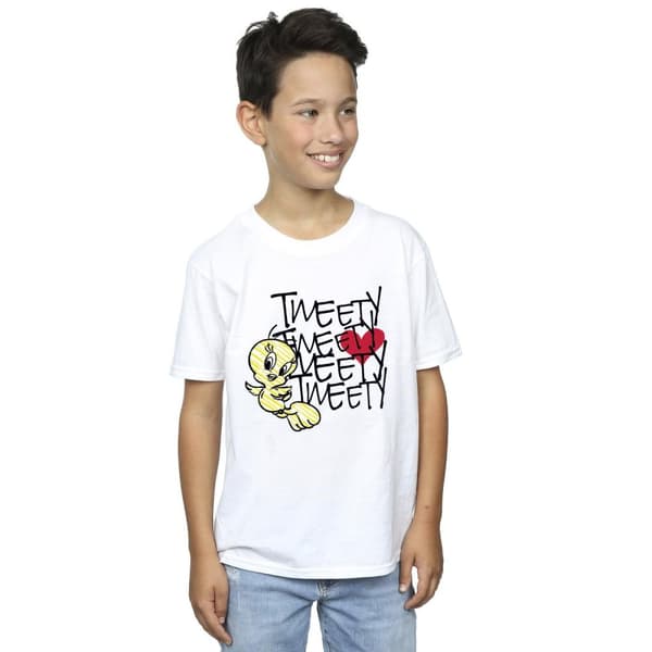 Looney Tunes Boys Tweety Love Heart T-Shirt