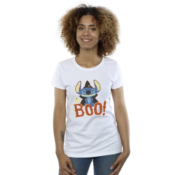Disney Dam/Tjej Lilo & Stitch Boo! bomulls t-shirt