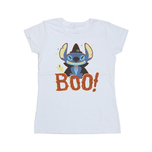 Disney Dam/Tjej Lilo & Stitch Boo! bomulls t-shirt
