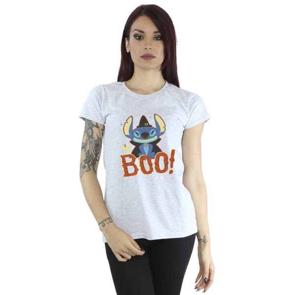 Disney Dam/Tjej Lilo & Stitch Boo! bomulls t-shirt